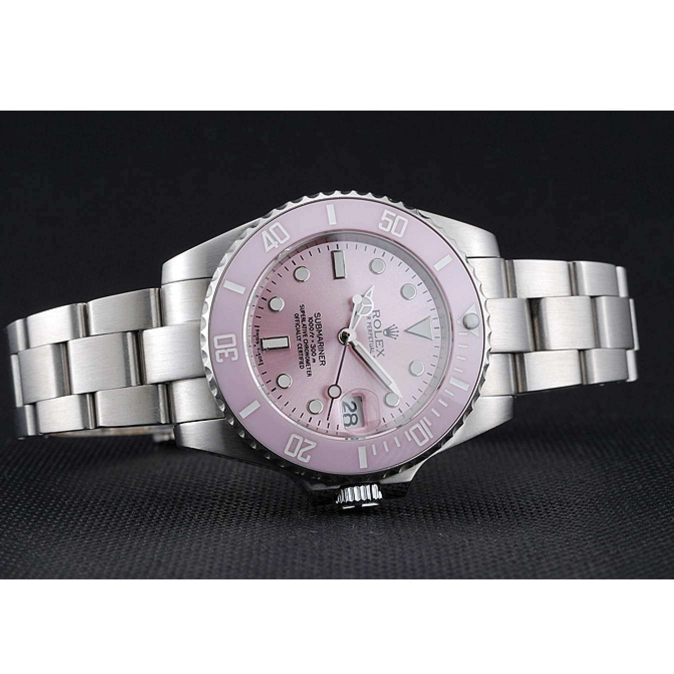 Aaa replica watch Bracelet Dial Submariner Steel Rolex Stainless Lilas 1454155 0604